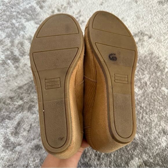 Toms Corduroy Brown Wedge Booties - Picture 9 of 9